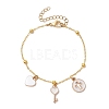 Brass Flat Oval Cable Chain Bracelets BJEW-JB11602-01-2