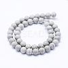 Natural Silver Line Jasper Beads Strands G-F531-6mm-O-2