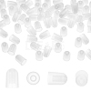 Olycraft 100Pcs Transparent Plastic Syringe Tip Cap AJEW-OC0002-97-1