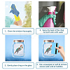 Gorgecraft 4 Sets 4 Style Waterproof PVC Window Film Adhesive Stickers DIY-GF0005-61-3