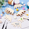 Olycraft 20Pcs 2 Style Unfinished Wood Pieces DIY-OC0010-63-4