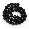 Synthetic Black Stone Beads Strands LS-G867-044-2