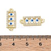 Brass Micro Pave Clear Cubic Zirconia Connector Charms CU-CBA6305-11G-A-3