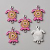 Alloy Enamel Printed Connector Charms ENAM-WH0065-15P-08-1