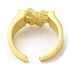 Brass Open Cuff Rings for Women RJEW-G303-01A-G-3