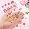64Pcs 8 Styles 304 Stainless Steel Bead Caps STAS-BBC0008-15-4