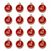 Golden Plated Alloy Enamel Charms ENAM-S118-03J-2