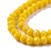Electroplate Opaque Solid Color Glass Beads Strands X1-EGLA-A034-P6mm-L02-3
