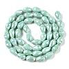 Opaque Solid Color Electroplate Glass Beads Strands EGLA-N013-P10mm-B14-2