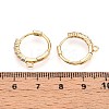 Brass Micro Pave Cubic Zirconia Hoop Earring Finding KK-N261-26G-3