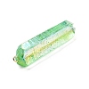 Electroplated Natural Quartz Pendants G-P315-B01-03G-2