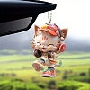 Cat with Headset Acrylic Hanging Ornaments PW-WG89B83-01-3