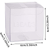 Transparent Plastic PET Box Gift Packaging CON-WH0052-6x6cm-2