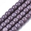 Opaque Solid Color Glass Beads Strands GLAA-R217-06-A01-1