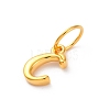 925 Sterling Silver Letter Charms with Jump Rings STER-R008-01G-C-2