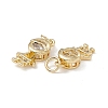 Brass Micro Pave Cubic Zirconia Pendants KK-E068-VB202-3