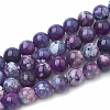 Dyed Natural Crackle Agate Beads Strands X-G-T100-03B-1
