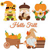 Autumn Gnome Carbon Steel Cutting Dies Stencils DIY-WH0309-2186-1