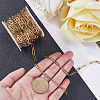 1 Roll PVD Vacuum Plating 304 Stainless Steel Paperclip Chains CHS-BBC0001-08-3