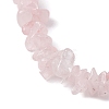 Natural Rose Quartz Chips Beaded Stretch Bracelets for Women BJEW-JB10046-01-3