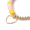 Handmade Polymer Clay Beads  Stretch Bracelets BJEW-JB06547-4