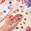 24Pcs 12 Style Rainbow Color Alloy Pendants FIND-TA0003-91-6
