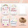 120Pcs 4 Styles Sunflower Paper Thank You Gift Tags CDIS-WH0038-05-2