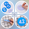 1 Set Round ABS Plastic Number 31~60 Brooches Sets JEWB-OC0001-02C-4