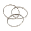 201 Stainless Steel Trinity Interlocking Ring Finger Rings FS-WG6776A-06-3
