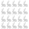 HOBBIESAY 20Pcs 201 Stainless Steel Bunny Pendants STAS-HY0001-02P-1