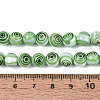 Handmade Millefiori Glass Round Beads Strands LK-R004-93C-4