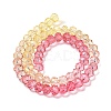 Transparent Painted Glass Beads Strands DGLA-A034-T8mm-A07-5