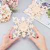 Natural Solid Wood Carved Onlay Applique Craft WOOD-WH0101-64-3
