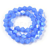 Imitation Jade Bicone Frosted Glass Bead Strands EGLA-A039-J6mm-MB04-3
