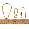  Unisex Pure Handmade Brass Key Rings & Screw Carabiner Lock Charms KEYC-TA0003-06-21