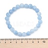 Natural & Dyed White Jade Bead Stretch Bracelets BJEW-K212-B-018-5