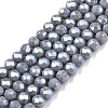 Electroplate Glass Beads Strands EGLA-A044-P4mm-A10-1