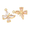 Brass Pave Cubic Zirconia Pendants CU-CBA7392-11G-2