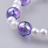 Transparent Acrylic Imitated Pearl  Stretch Kids Bracelets BJEW-JB04575-04-2