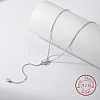 Rhodium Plated 925 Sterling Silver Lariat Necklace PK2144-2-1