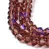 Transparent Electroplate Glass Beads Strands GLAA-F029-4mm-D05-3