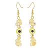 7Pcs 7 Style Natural Mixed Gemstone Chips & Resin Evil Eye Beaded Dangle Earrings EJEW-JE05117-5