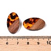 Transparent Resin and Walnut Wood Pendants RESI-T057-03D-3