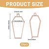 20Pcs Alloy Open Back Bezel Pendants FIND-CA0011-50RG-2