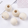 Unfinished Natural Wood European Beads WOOD-Q041-04D-5
