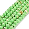 Assembled Synthetic Stone and Trochus Shell Beads Strands G-B128-08B-07-1