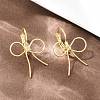 Bowknot Brass Leverback Earrings EJEW-A150-04C-G-3