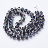 Electroplat Glass Beads Strands X-EGLA-Q092-10mm-D02-2