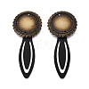 Alloy & Iron Bookmark Cabochon Settings PALLOY-N184-09AB-1