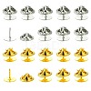 50Pcs 2 Colors Brass Butterfly Clutches Pin Backs KK-CJ0002-54-9